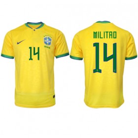 Jalkapallo Pelipaidat/Peliasut Brasilia Eder Militao 14 Kotipelipaita Mm-Kisat 2022